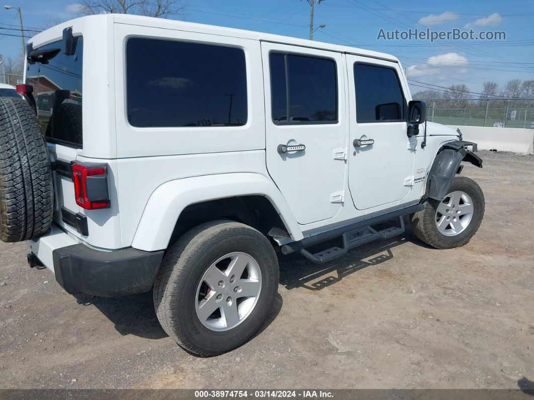 2014 Jeep Wrangler Unlimited Sahara White vin: 1C4BJWEG0EL324084