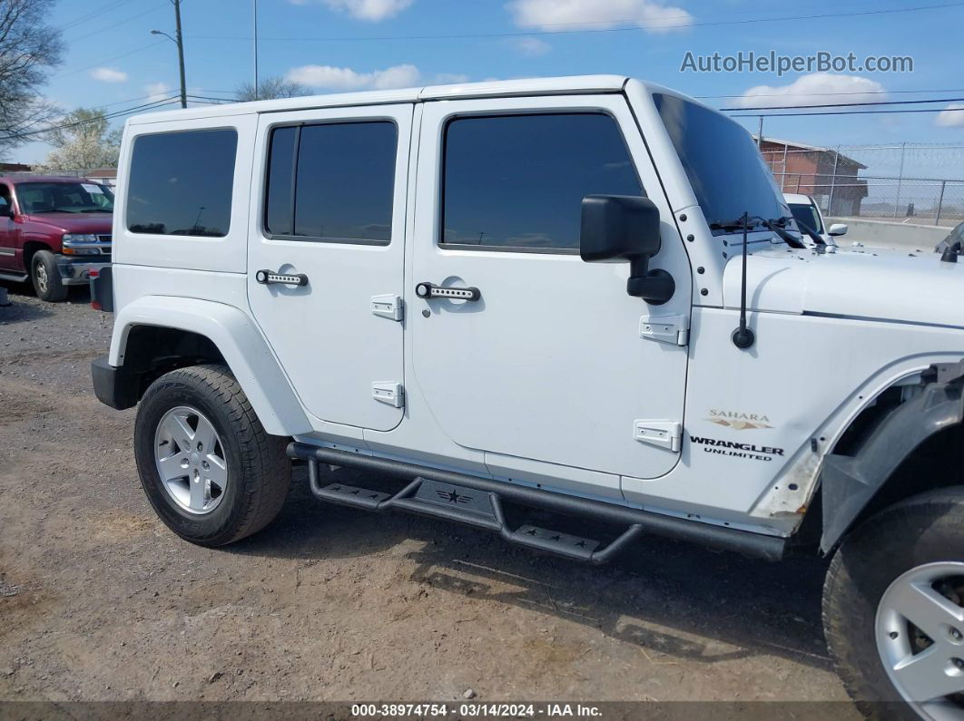 2014 Jeep Wrangler Unlimited Sahara White vin: 1C4BJWEG0EL324084