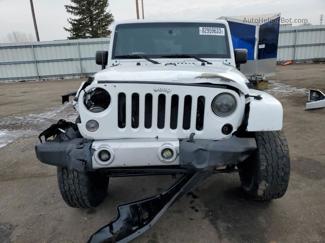 2014 Jeep Wrangler Unlimited Sahara Белый vin: 1C4BJWEG0EL324134