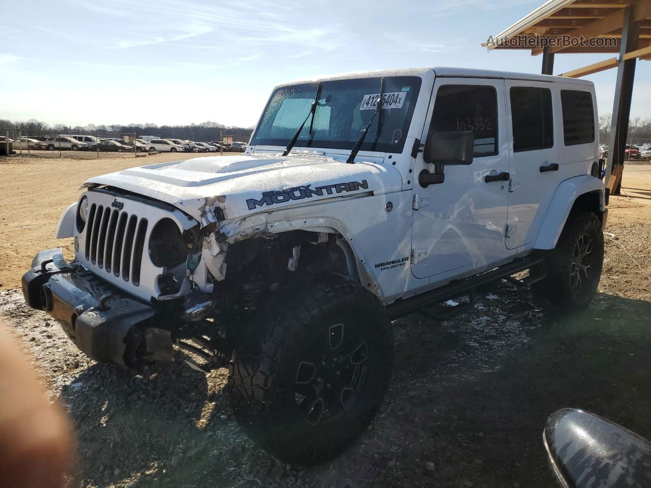 2017 Jeep Wrangler Unlimited Sahara White vin: 1C4BJWEG0HL676909