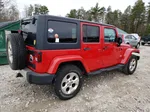 2014 Jeep Wrangler Unlimited Sahara Red vin: 1C4BJWEG1EL122998