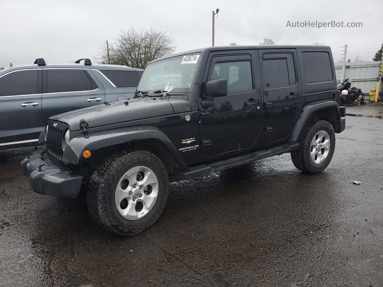 2014 Jeep Wrangler Unlimited Sahara Black vin: 1C4BJWEG1EL258760