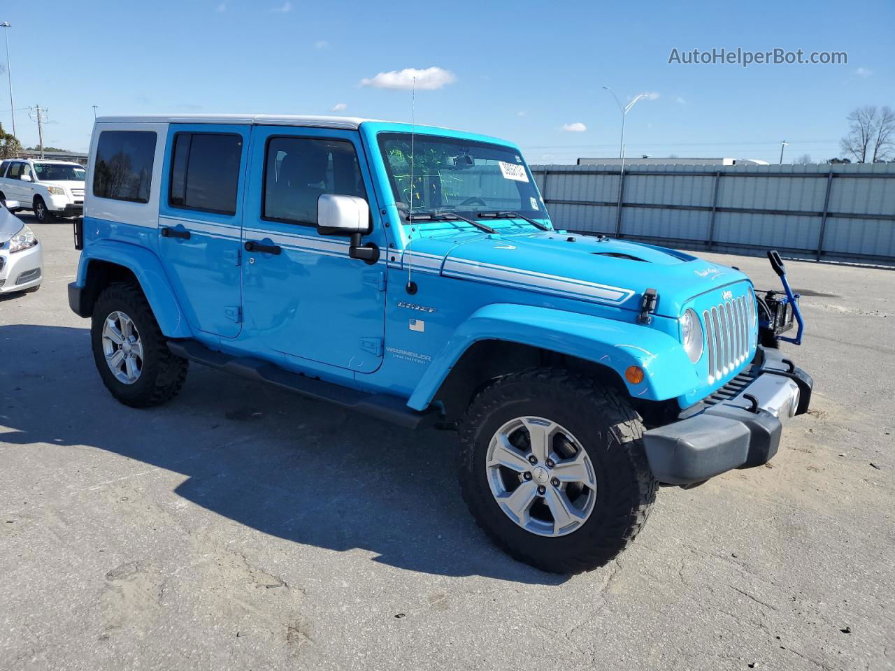 2017 Jeep Wrangler Unlimited Sahara Blue vin: 1C4BJWEG1HL701669