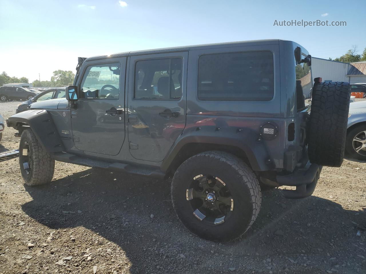 2014 Jeep Wrangler Unlimited Sahara Серый vin: 1C4BJWEG2EL196219