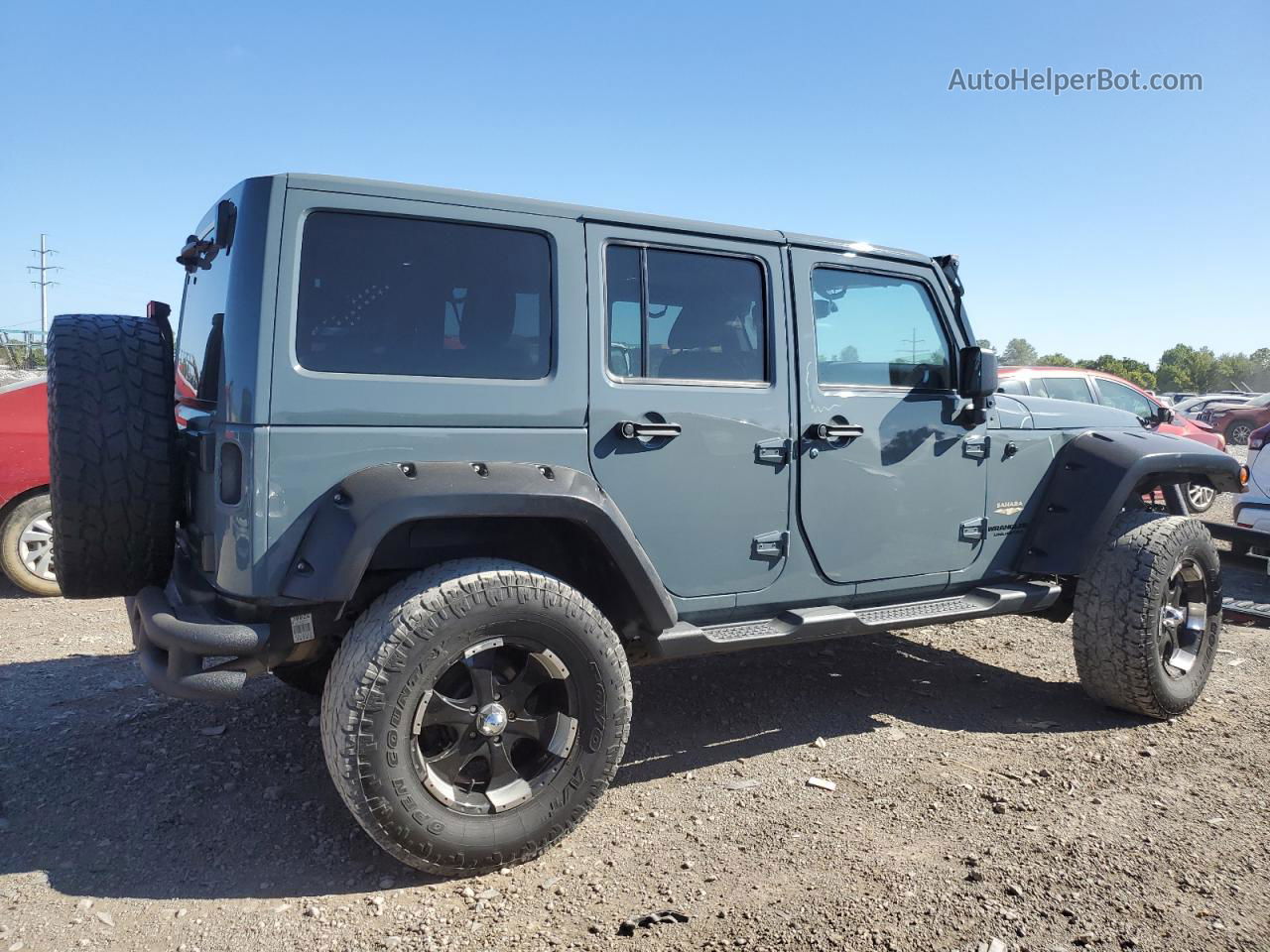 2014 Jeep Wrangler Unlimited Sahara Gray vin: 1C4BJWEG2EL196219