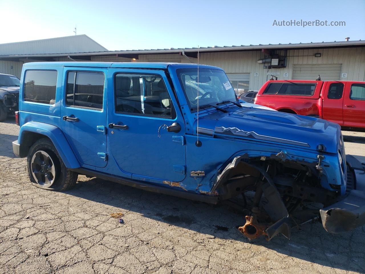 2014 Jeep Wrangler Unlimited Sahara Синий vin: 1C4BJWEG3EL187609