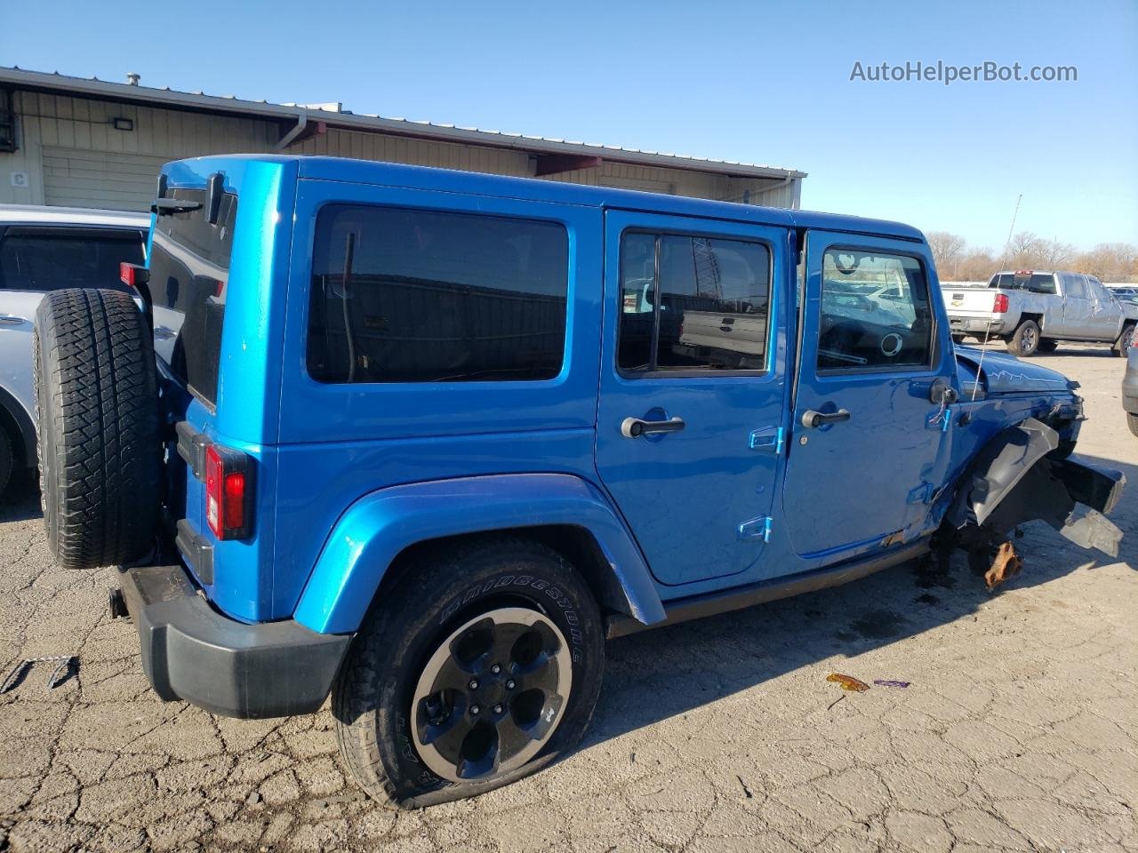 2014 Jeep Wrangler Unlimited Sahara Blue vin: 1C4BJWEG3EL187609