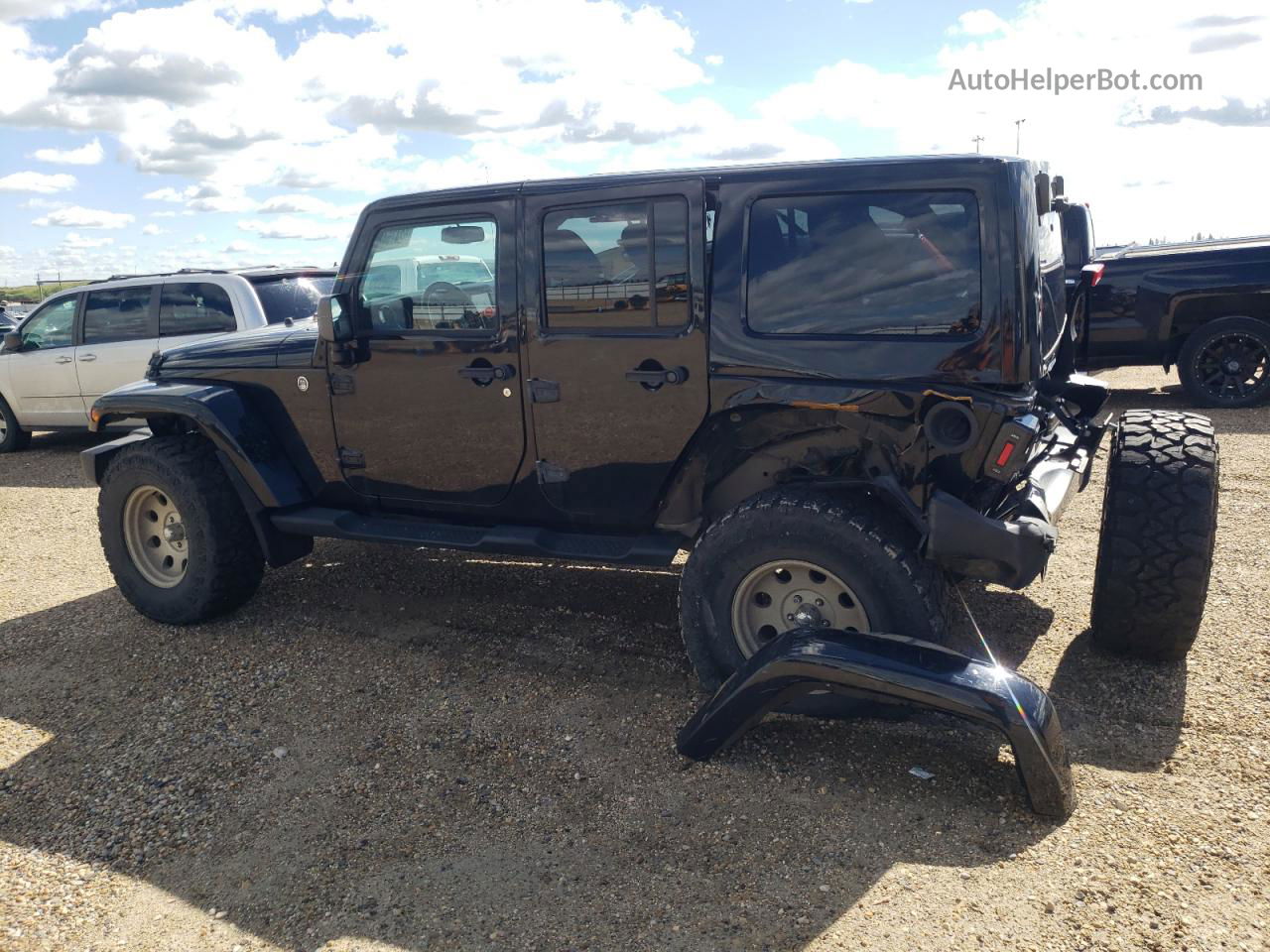 2014 Jeep Wrangler Unlimited Sahara Черный vin: 1C4BJWEG3EL213092