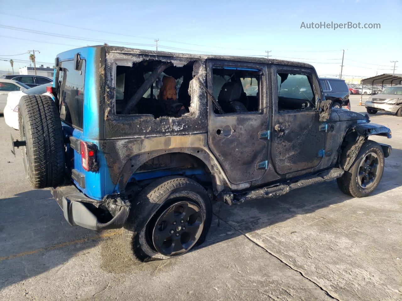 2014 Jeep Wrangler Unlimited Sahara Blue vin: 1C4BJWEG3EL219894