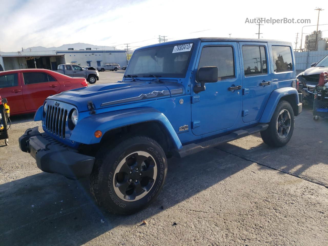 2014 Jeep Wrangler Unlimited Sahara Blue vin: 1C4BJWEG3EL219894