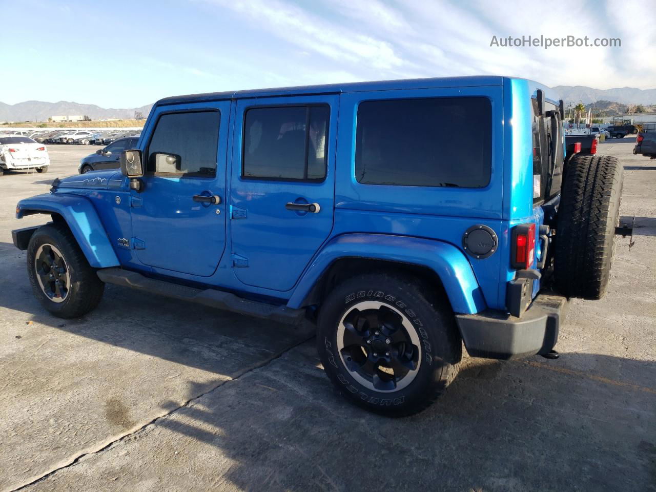 2014 Jeep Wrangler Unlimited Sahara Blue vin: 1C4BJWEG3EL219894