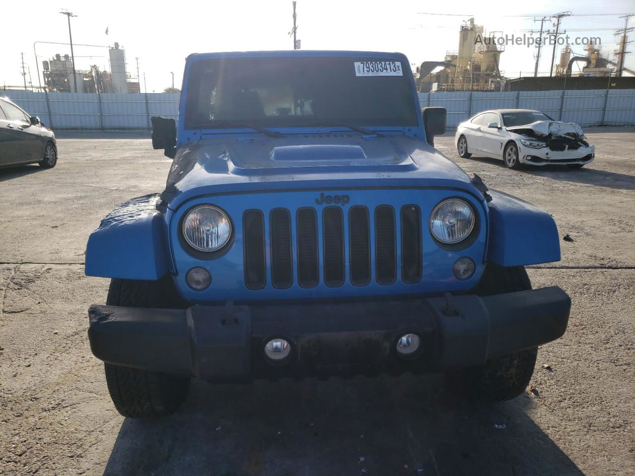 2014 Jeep Wrangler Unlimited Sahara Blue vin: 1C4BJWEG3EL219894