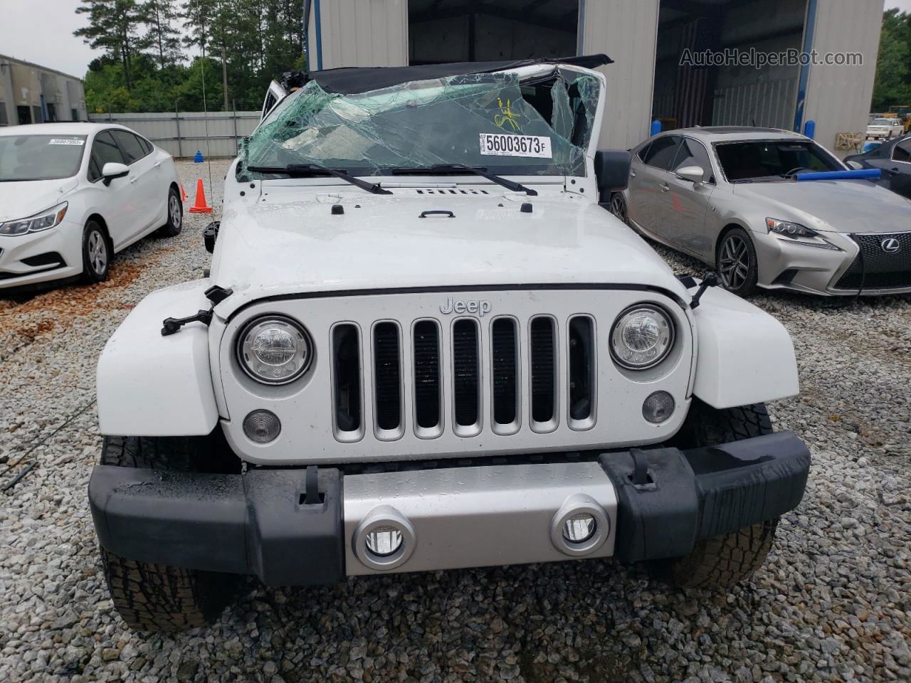 2017 Jeep Wrangler Unlimited Sahara White vin: 1C4BJWEG3HL634167