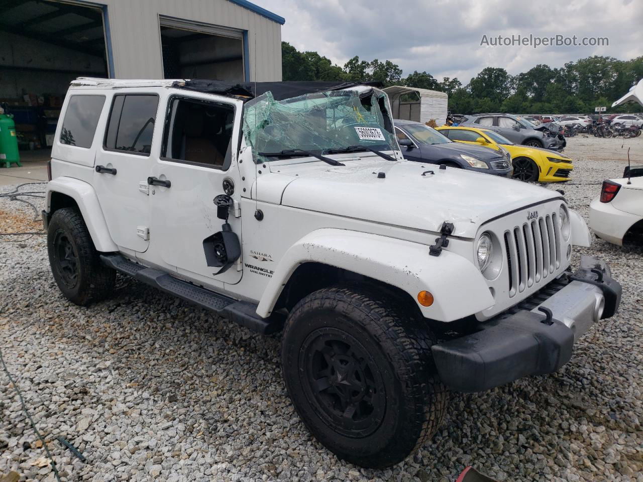 2017 Jeep Wrangler Unlimited Sahara White vin: 1C4BJWEG3HL634167