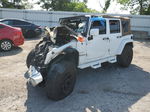 2014 Jeep Wrangler Unlimited Sahara White vin: 1C4BJWEG4EL107007