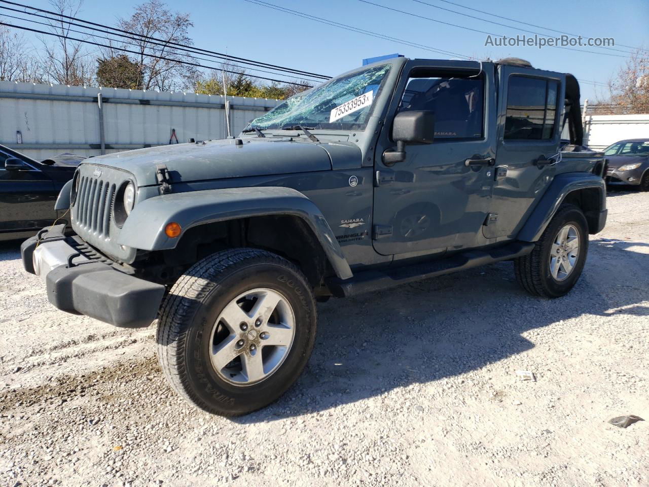 2014 Jeep Wrangler Unlimited Sahara Серый vin: 1C4BJWEG4EL109890