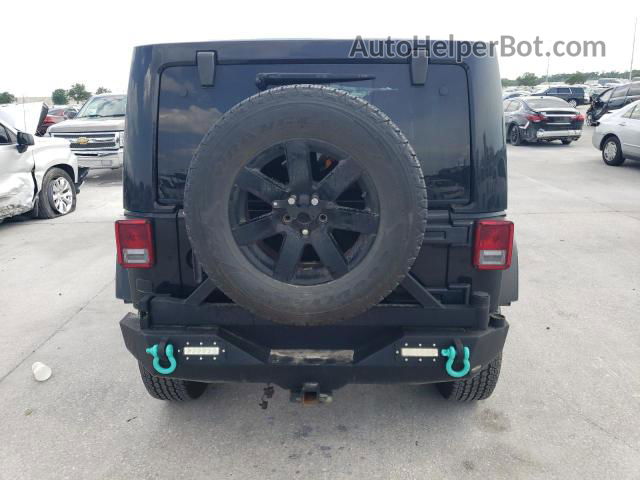 2014 Jeep Wrangler Unlimited Sahara Black vin: 1C4BJWEG4EL318191