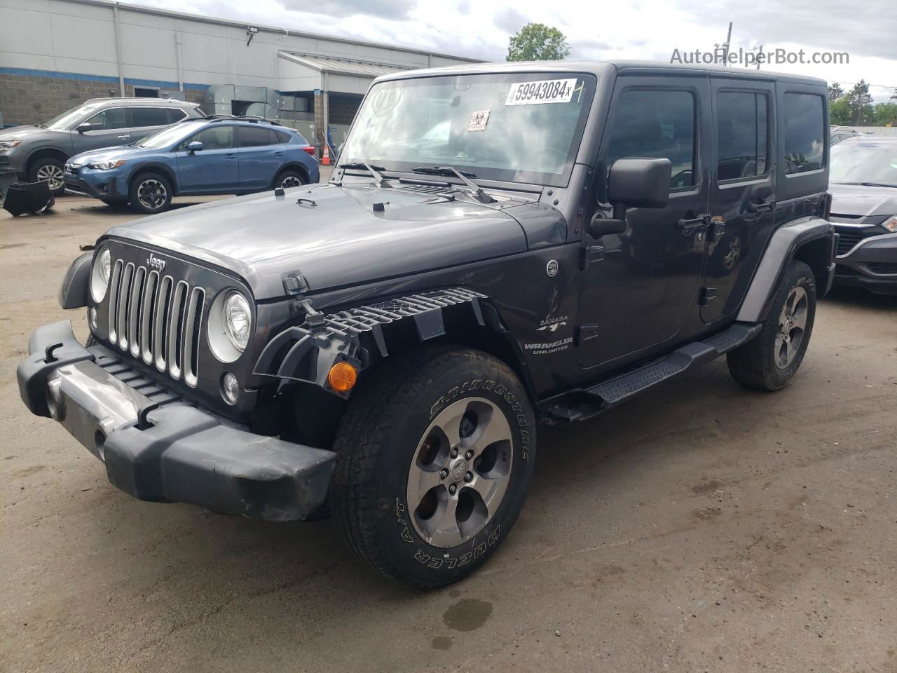 2017 Jeep Wrangler Unlimited Sahara Серый vin: 1C4BJWEG4HL532389