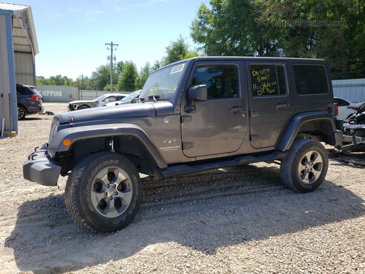 2017 Jeep Wrangler Unlimited Sahara Gray vin: 1C4BJWEG4HL552545