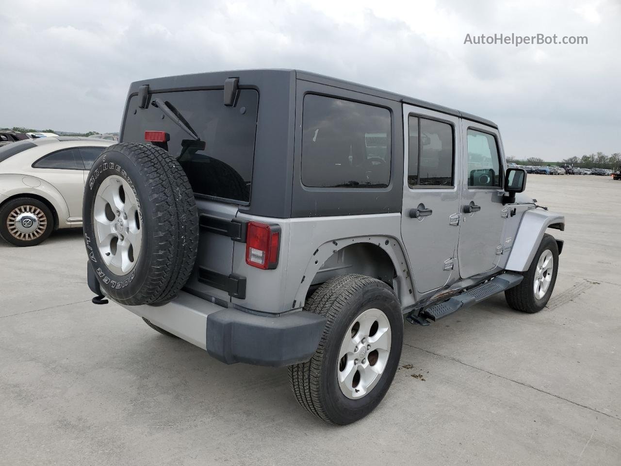 2014 Jeep Wrangler Unlimited Sahara Серебряный vin: 1C4BJWEG5EL103354