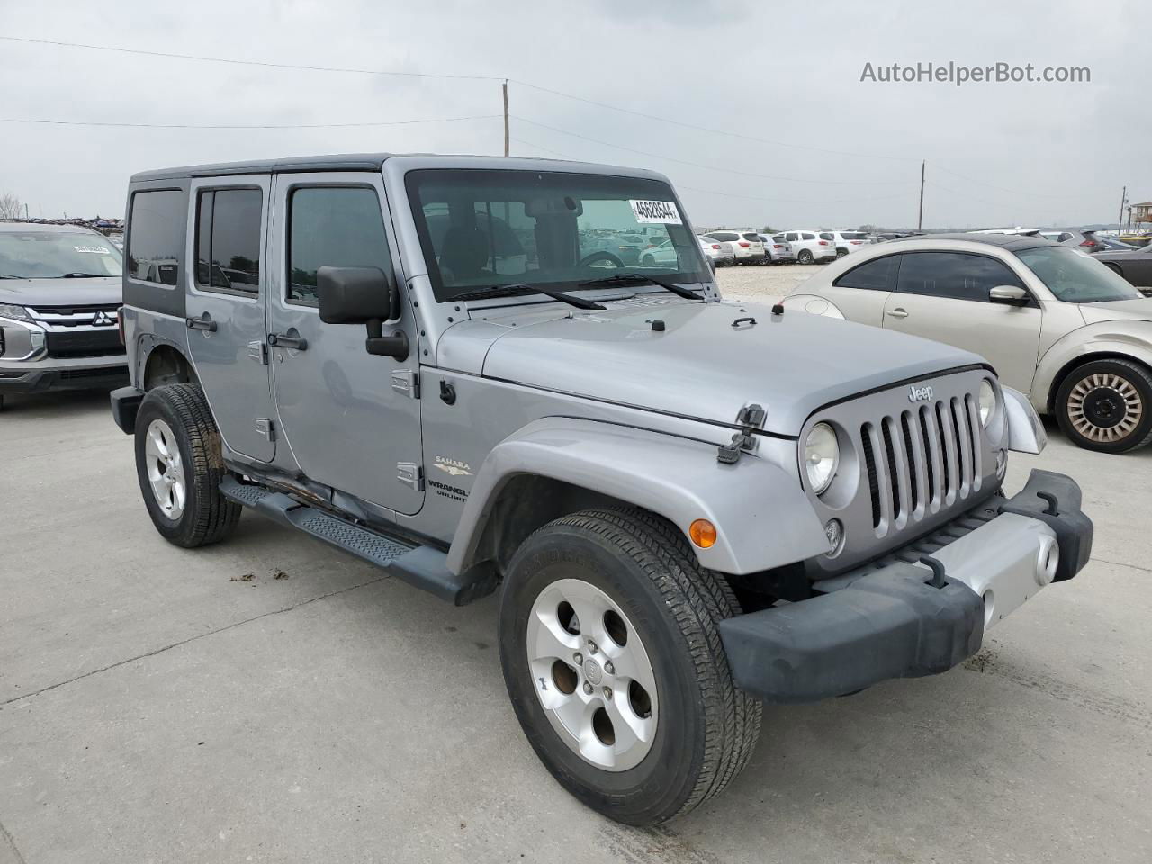 2014 Jeep Wrangler Unlimited Sahara Серебряный vin: 1C4BJWEG5EL103354