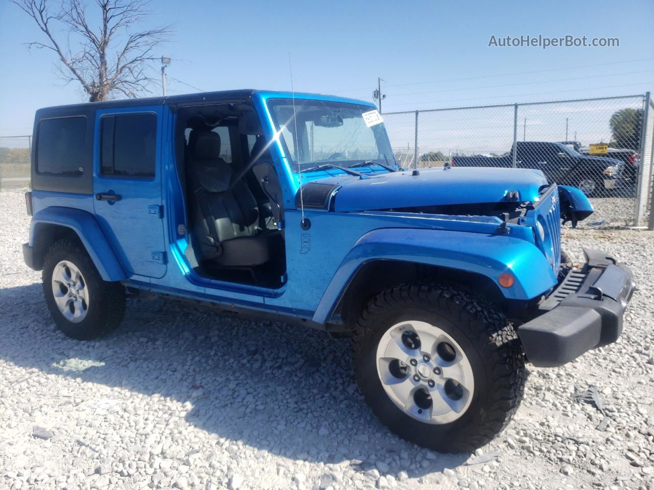 2014 Jeep Wrangler Unlimited Sahara Blue vin: 1C4BJWEG5EL207228