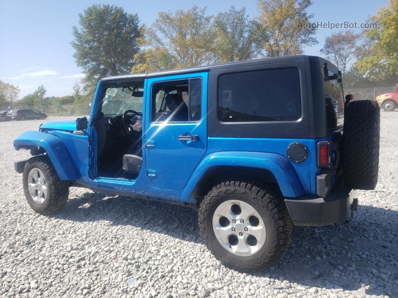 2014 Jeep Wrangler Unlimited Sahara Blue vin: 1C4BJWEG5EL207228