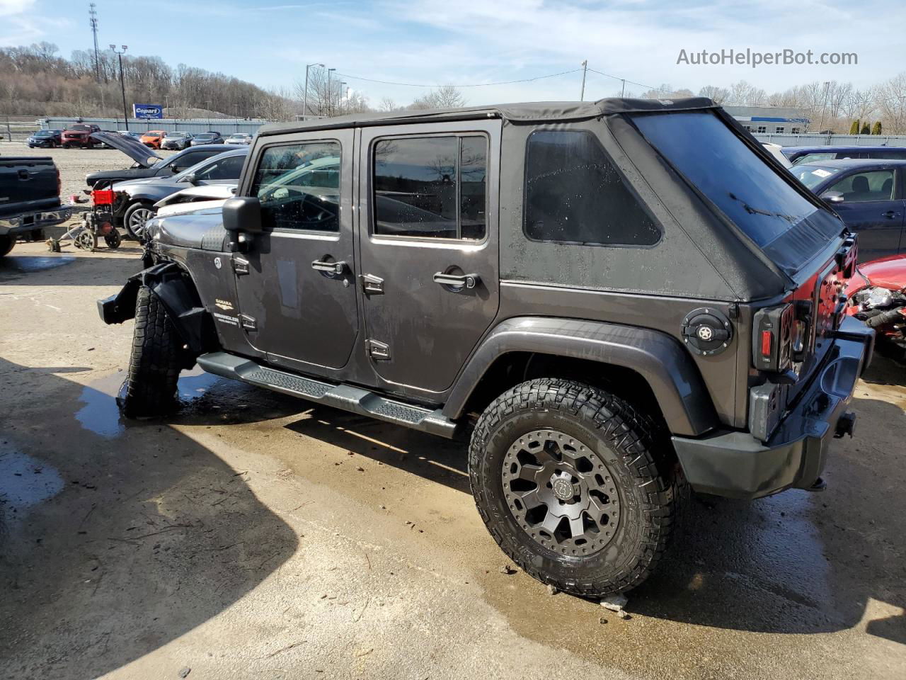 2014 Jeep Wrangler Unlimited Sahara Black vin: 1C4BJWEG5EL210727