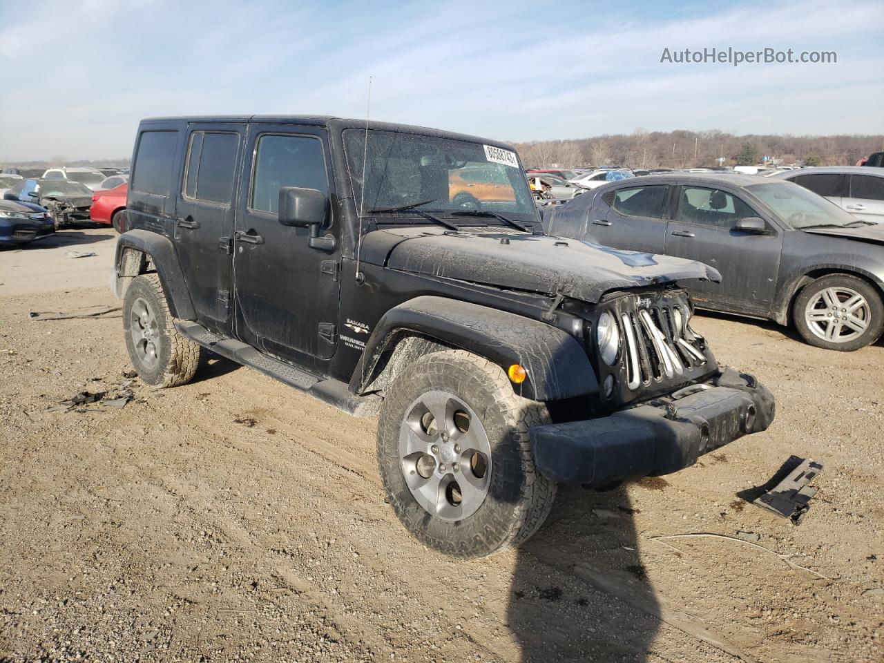 2017 Jeep Wrangler Unlimited Sahara Черный vin: 1C4BJWEG5HL662844