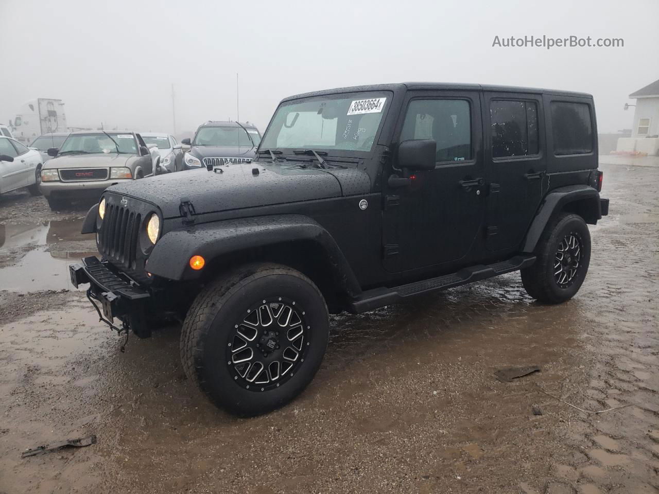 2014 Jeep Wrangler Unlimited Sahara Black vin: 1C4BJWEG6EL142373