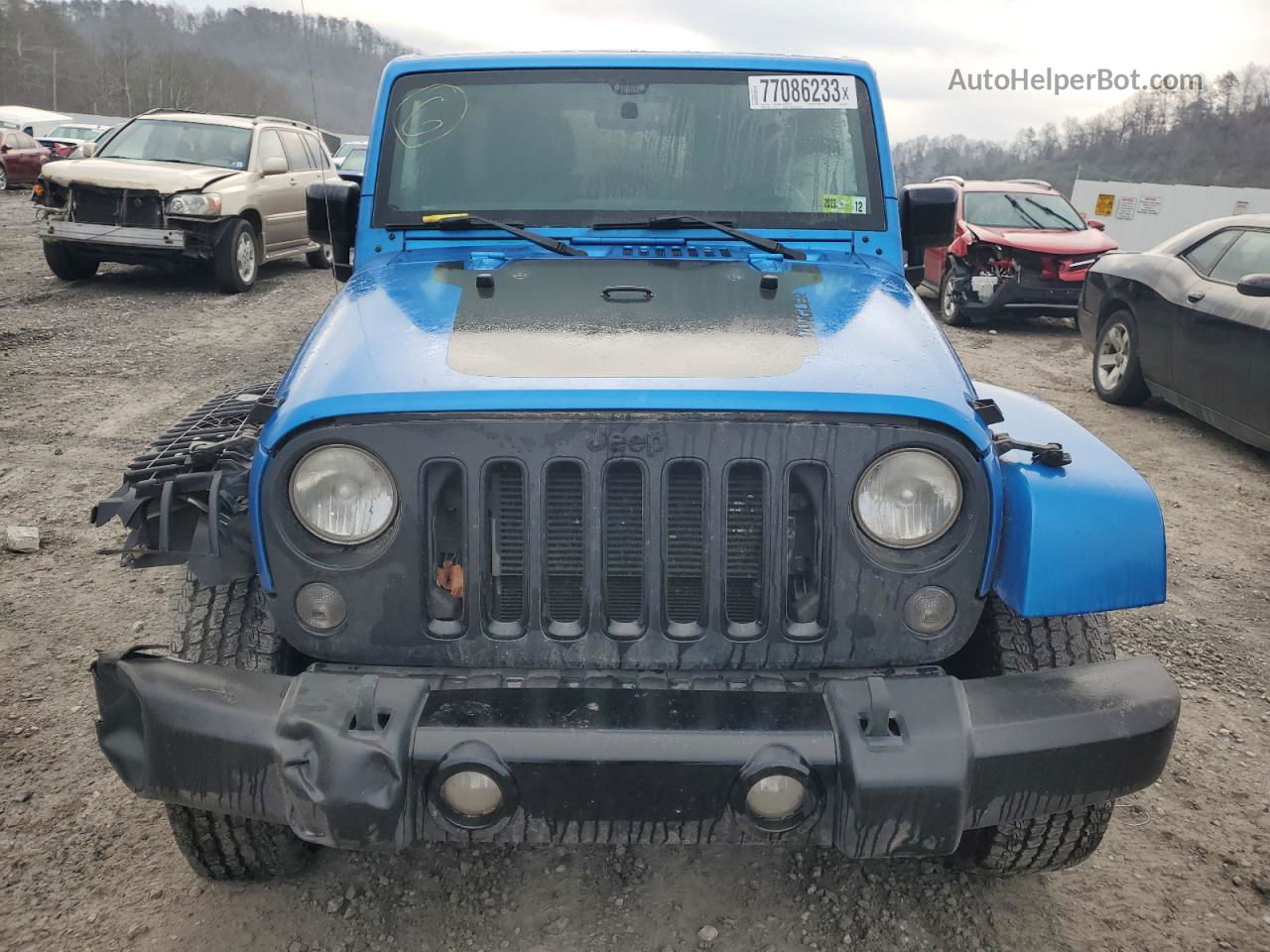 2014 Jeep Wrangler Unlimited Sahara Blue vin: 1C4BJWEG6EL261931