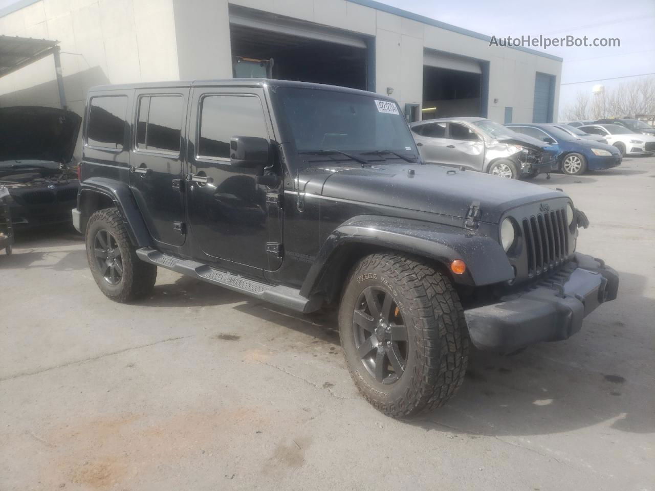 2014 Jeep Wrangler Unlimited Sahara Black vin: 1C4BJWEG6EL293956