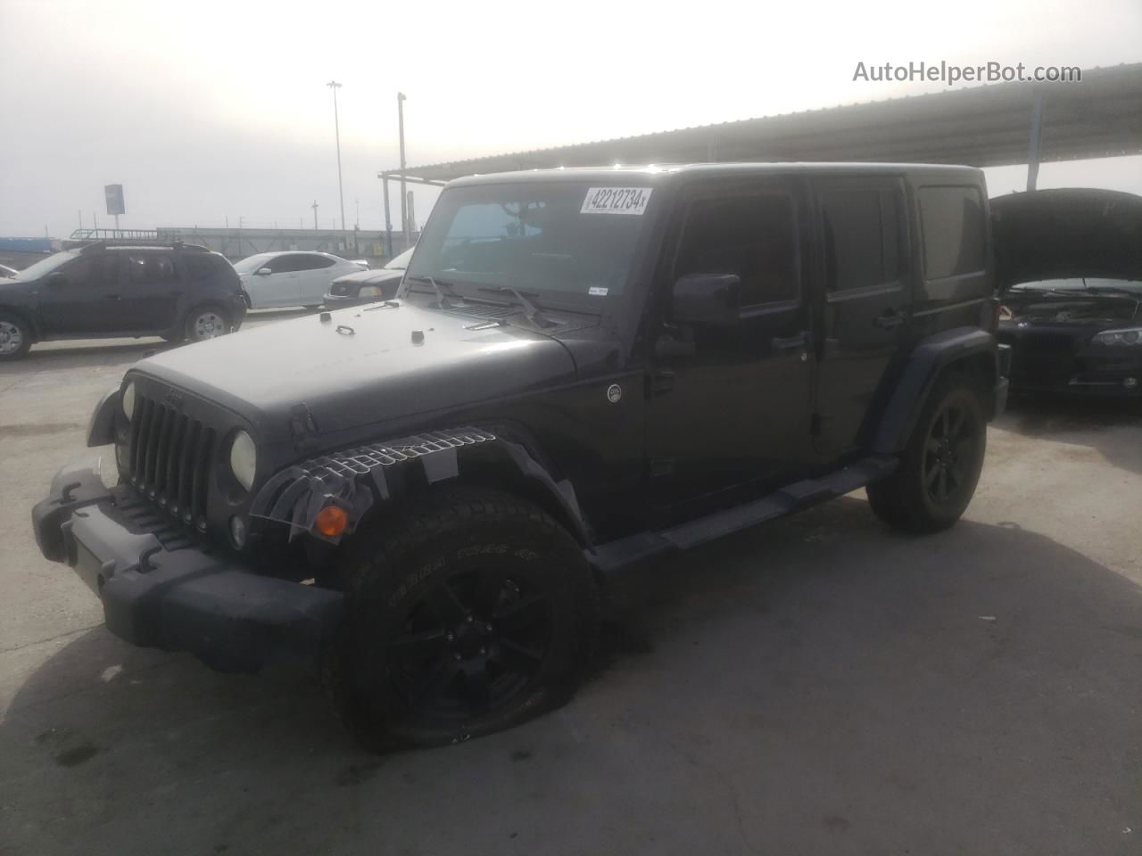 2014 Jeep Wrangler Unlimited Sahara Черный vin: 1C4BJWEG6EL293956