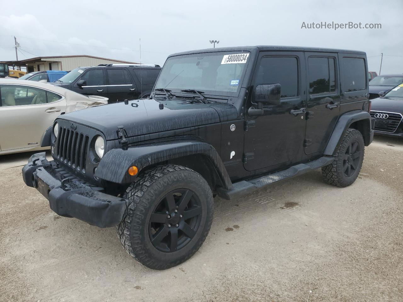 2014 Jeep Wrangler Unlimited Sahara Black vin: 1C4BJWEG6EL325580