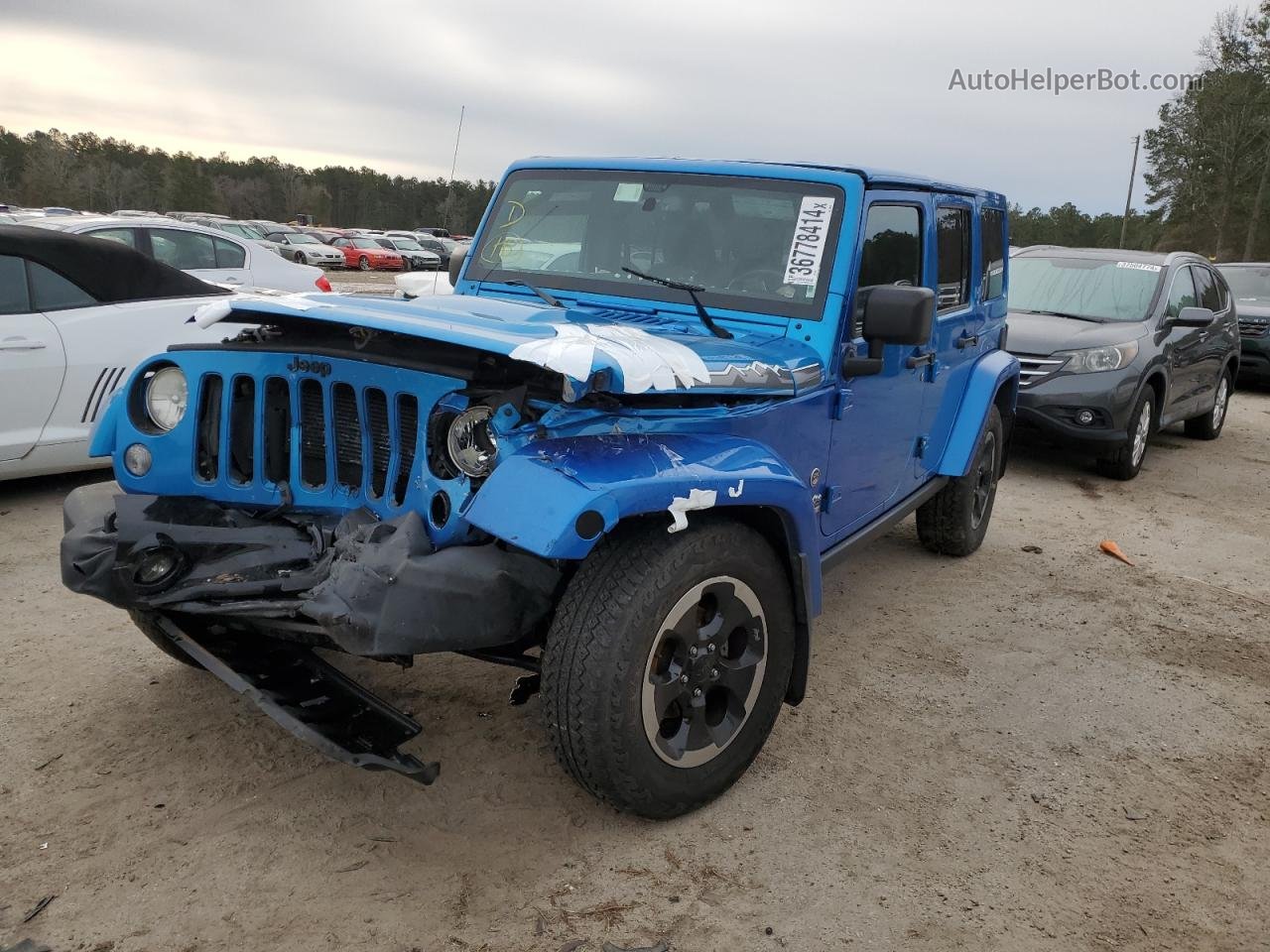 2014 Jeep Wrangler Unlimited Sahara Blue vin: 1C4BJWEG7EL246273