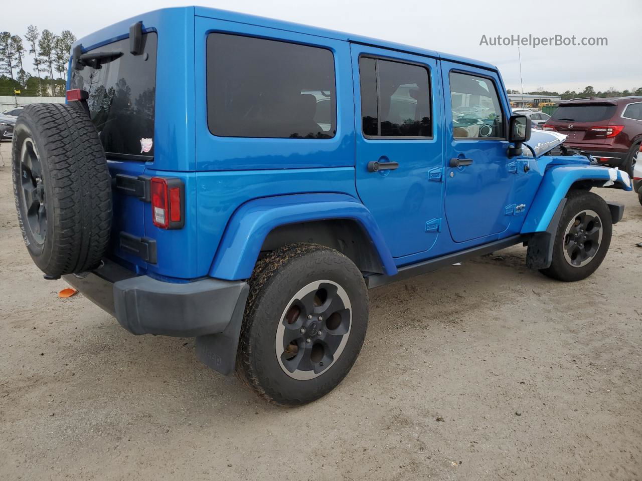 2014 Jeep Wrangler Unlimited Sahara Синий vin: 1C4BJWEG7EL246273