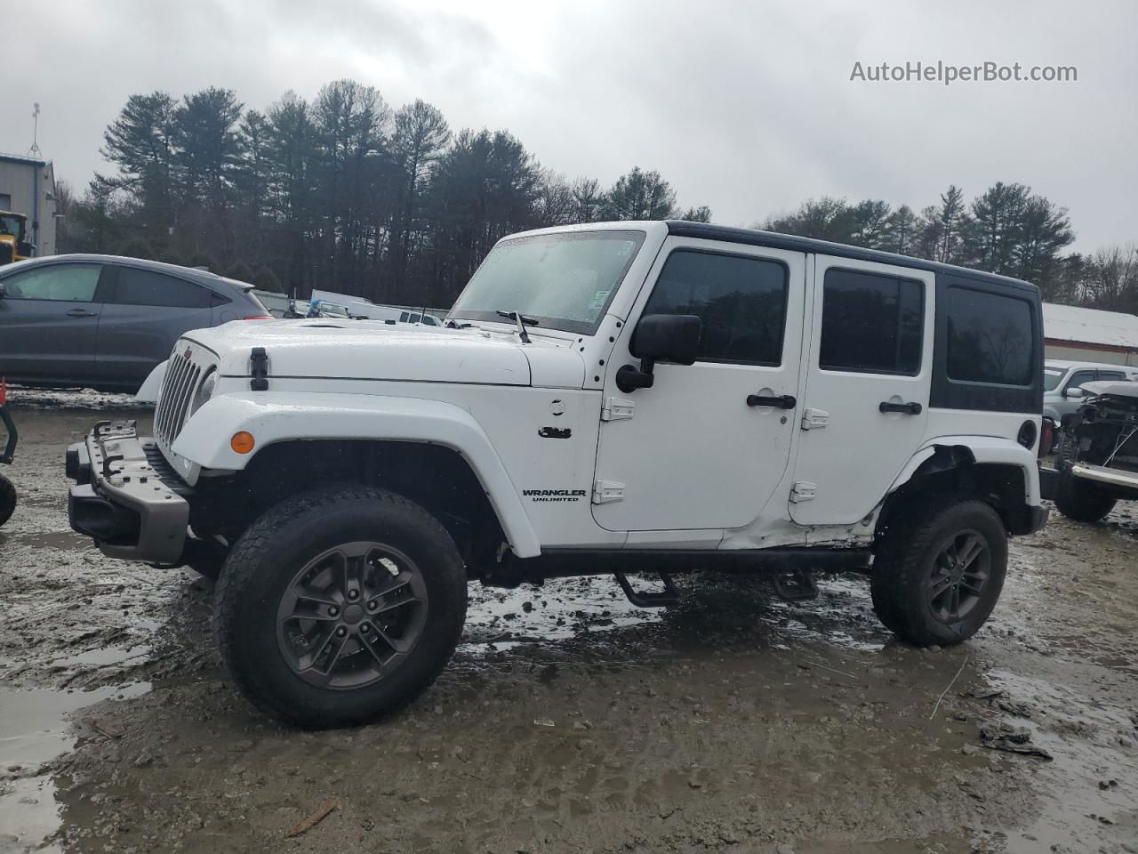 2017 Jeep Wrangler Unlimited Sahara White vin: 1C4BJWEG7HL504926