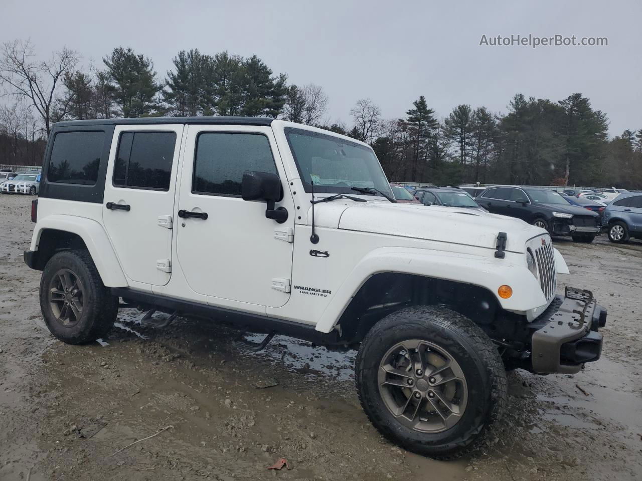 2017 Jeep Wrangler Unlimited Sahara White vin: 1C4BJWEG7HL504926