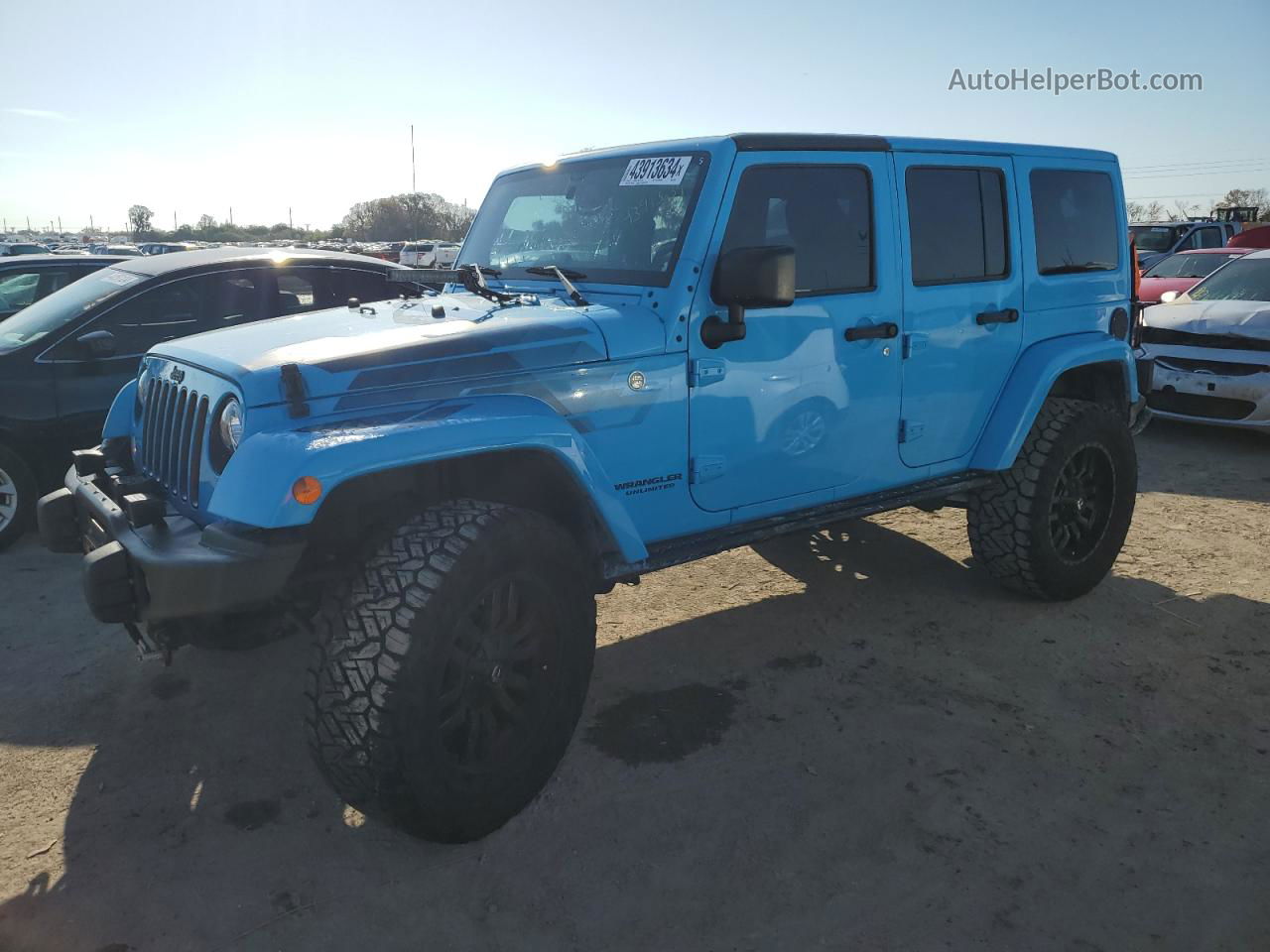 2017 Jeep Wrangler Unlimited Sahara Blue vin: 1C4BJWEG7HL597351