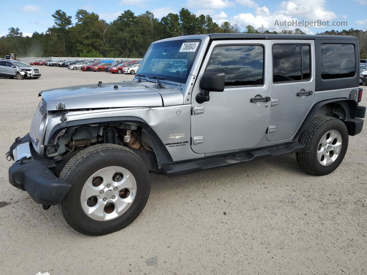 2014 Jeep Wrangler Unlimited Sahara Gray vin: 1C4BJWEG8EL165833