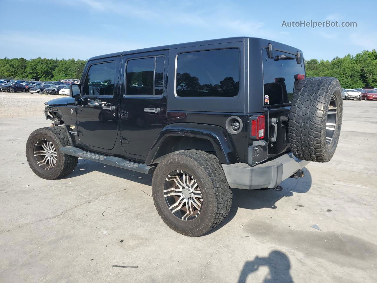 2014 Jeep Wrangler Unlimited Sahara Black vin: 1C4BJWEG8EL180915