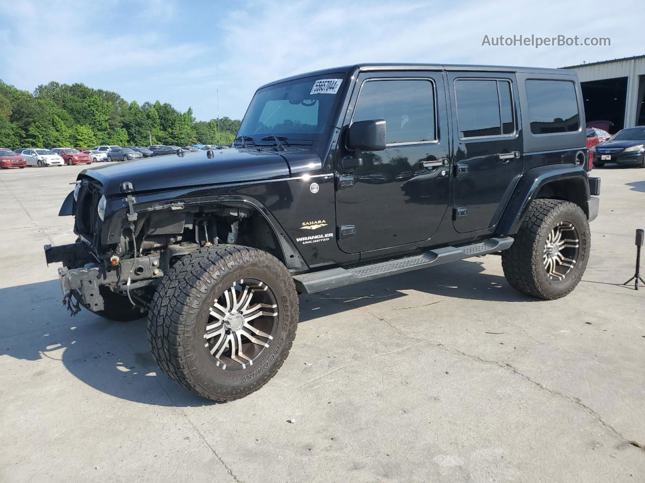 2014 Jeep Wrangler Unlimited Sahara Black vin: 1C4BJWEG8EL180915