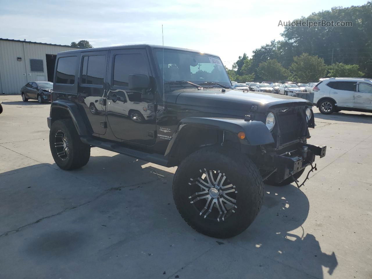 2014 Jeep Wrangler Unlimited Sahara Black vin: 1C4BJWEG8EL180915