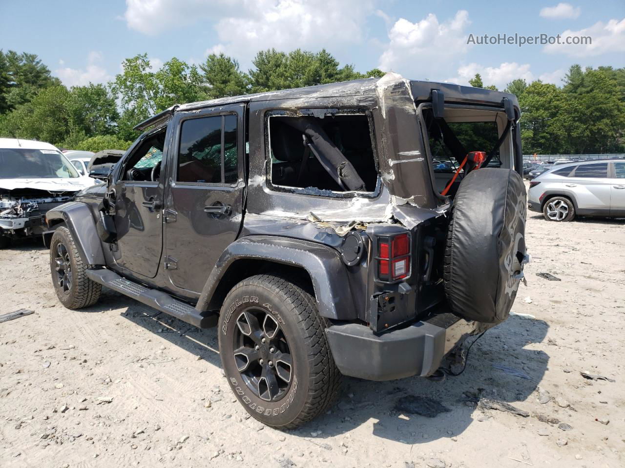 2017 Jeep Wrangler Unlimited Sahara Gray vin: 1C4BJWEG8HL711521