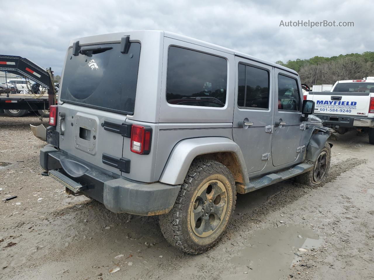 2014 Jeep Wrangler Unlimited Sahara Серебряный vin: 1C4BJWEG9EL184620