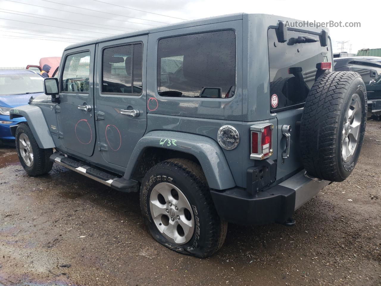 2014 Jeep Wrangler Unlimited Sahara Gray vin: 1C4BJWEG9EL273278