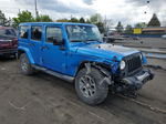 2014 Jeep Wrangler Unlimited Sahara Blue vin: 1C4BJWEG9EL276830