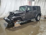 2014 Jeep Wrangler Unlimited Sahara Gray vin: 1C4BJWEG9EL292056