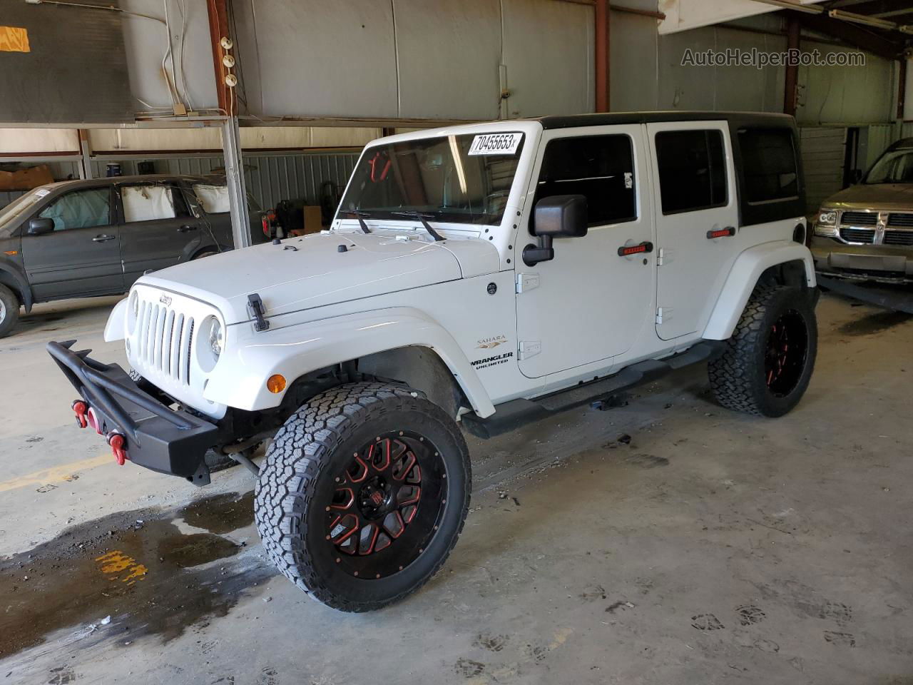 2014 Jeep Wrangler Unlimited Sahara Белый vin: 1C4BJWEG9EL295538