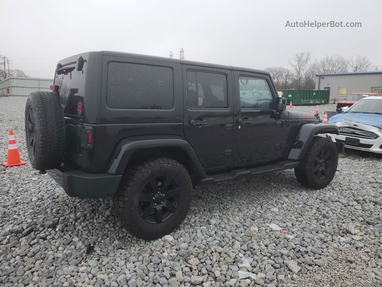 2014 Jeep Wrangler Unlimited Sahara Black vin: 1C4BJWEG9EL310524